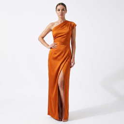 Women’s One-Shoulder Maxi Dress with Asymmetric Hem