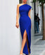 Women’s One-Shoulder Maxi Dress with Asymmetric Hem