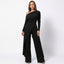 Women’s One-Shoulder Tailored Jumpsuit with Draped Detail