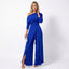 Women’s One-Shoulder Tailored Jumpsuit with Draped Detail