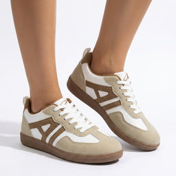 Women’s Panelled Lace-Up Everyday Sneakers