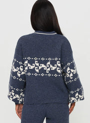 Women’s Patterned Knit Sweater with Relaxed Fit