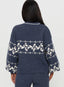 Women’s Patterned Knit Sweater with Relaxed Fit