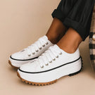 Women’s Platform Lace-Up Low-Top Sneakers
