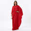 Women’s Pleated Maxi Dress with Cape Overlay