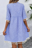 Women’s Printed Tassel Trim Mini Dress