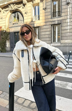 Women’s Relaxed-Fit Textured Oversized Jacket