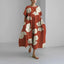 Women’s Relaxed Fit Midi Dress with Floral Pattern