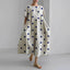 Women’s Relaxed Fit Midi Dress with Floral Pattern