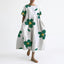 Women’s Relaxed Fit Midi Dress with Floral Pattern