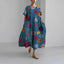 Women’s Relaxed Fit Midi Dress with Floral Pattern