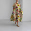 Women’s Relaxed Fit Midi Dress with Floral Pattern