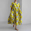 Women’s Relaxed Fit Midi Dress with Floral Pattern