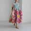 Women’s Relaxed Fit Midi Dress with Floral Pattern