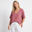 Women’s Loose Fit Short Sleeve Linen T-Shirt
