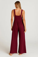 Women’s Relaxed Wide-Leg Dungaree Jumpsuit