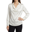 Women’s Satin Cowl Neck Long Sleeve Blouse