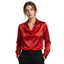 Women’s Satin Cowl Neck Long Sleeve Blouse