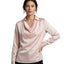 Women’s Satin Cowl Neck Long Sleeve Blouse