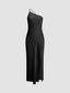 Women’s Satin Evening Maxi Dress with Open Back