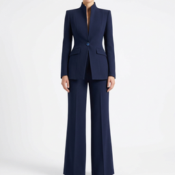 Women’s Sculpted Blazer & Flared Trouser Power Suit