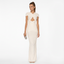 Women’s Short-Sleeve Front-Cut Maxi Dress