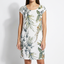 Women’s Short Sleeve Printed Shift Dress with Pockets