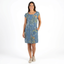 Women’s Short Sleeve Printed Shift Dress with Pockets