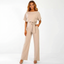 Women’s Short Sleeve Wide-Leg Jumpsuit