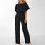Women’s Short Sleeve Wide-Leg Jumpsuit