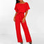 Women’s Short Sleeve Wide-Leg Jumpsuit