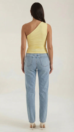 Women’s Sleeveless Asymmetrical Neck Top