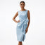 Women’s Sleeveless Draped Bow Midi Dress