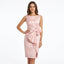 Women’s Sleeveless Draped Bow Midi Dress