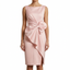 Women’s Sleeveless Draped Bow Midi Dress