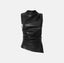 Women’s Sleeveless Faux Leather Drape Top