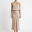Women’s Sleeveless Halter Neck Midi Dress