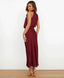Women’s Sleeveless Halter Neck Midi Dress