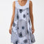 Women’s Sleeveless Midi Dress with Ornamental Pattern