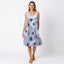 Women’s Sleeveless Midi Dress with Ornamental Pattern