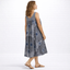 Women’s Sleeveless Midi Dress with Ornamental Pattern