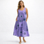 Women’s Sleeveless Midi Dress with Ornamental Pattern