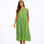 Women’s Sleeveless Midi Dress with Pockets