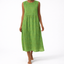 Women’s Sleeveless Midi Dress with Pockets