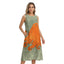 Women’s Sleeveless Ocean Print Midi Dress