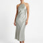 Women’s Sleeveless Open-Back Satin Maxi Dress