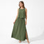 Women’s Sleeveless Round Neck Maxi Dress with Side Slit