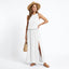 Women’s Sleeveless Round Neck Maxi Dress with Side Slit