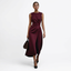 Women’s Sleeveless Round Neck Wrap Midi Dress