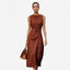 Women’s Sleeveless Round Neck Wrap Midi Dress